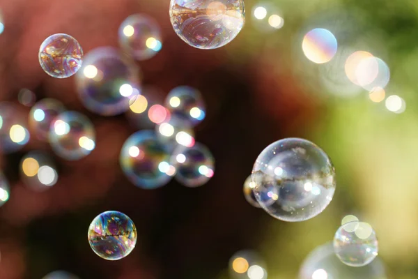 Soap bubbles from blower — Stock Photo, Image