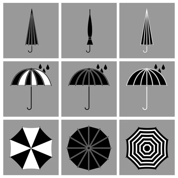 Blank white and black umbrella for merchandise advertising vector