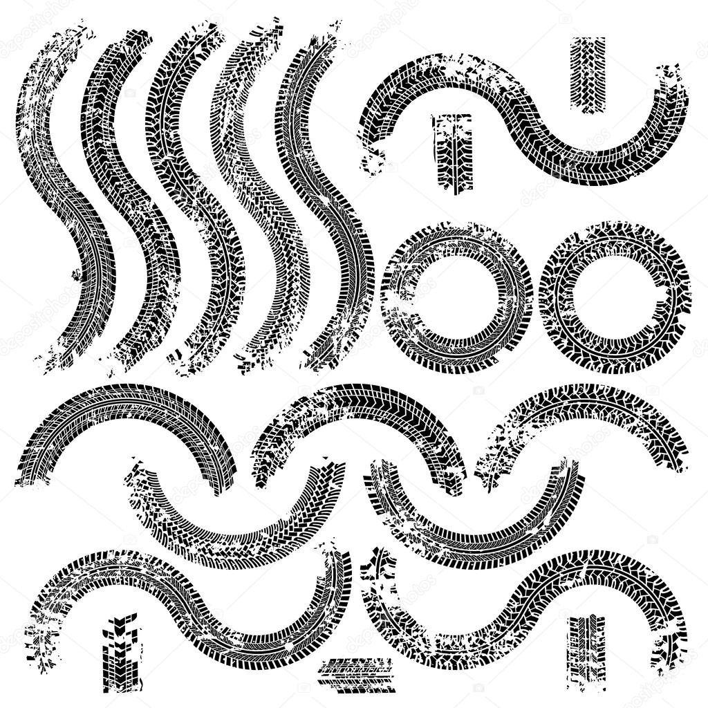 Vector tire tracks set Stock Vector Image by ©K3star 121232680