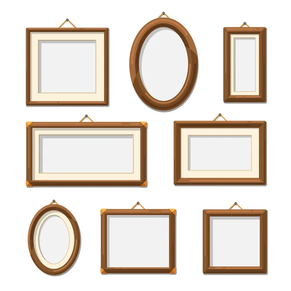 Photo picture frames templates Wall picture frame templates isolated