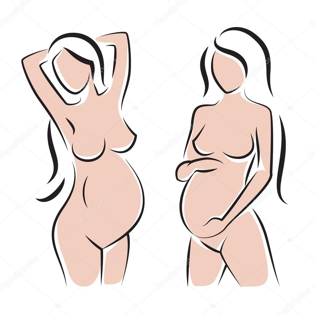 illustration of nude woman Illustration of nude woman