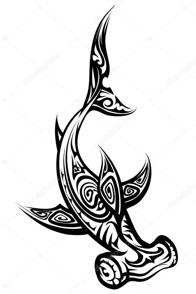 View 14 Hammer Head Shark Line Drawing factblockpic