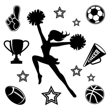 Download Cheerleader Silhouette Free Vector Eps Cdr Ai Svg Vector Illustration Graphic Art