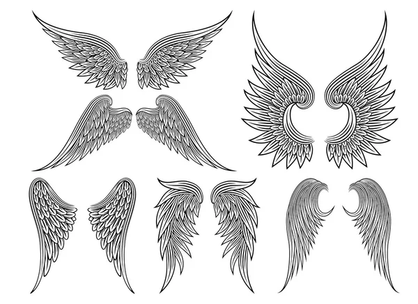 ᐈ Angel Wings For Tattoo Stock Drawings Royalty Free Angel Wings Tattoo Backgrounds Download On Depositphotos
