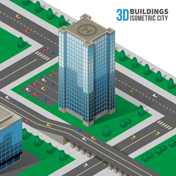 Skyscraper on the street Royalty Free Stock Illustrations