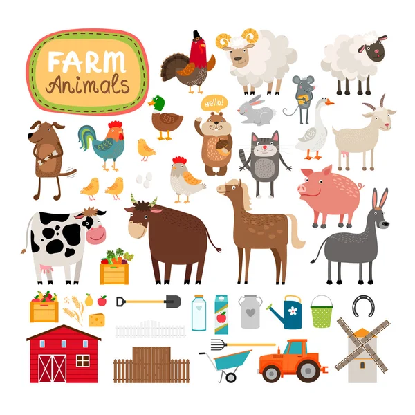 Vector farm animals