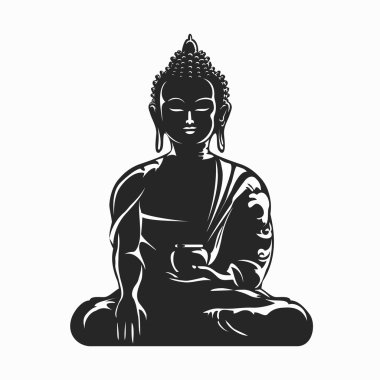 Buddha vector silhouette