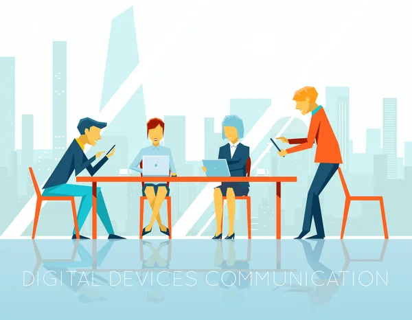 People digital devices communication
