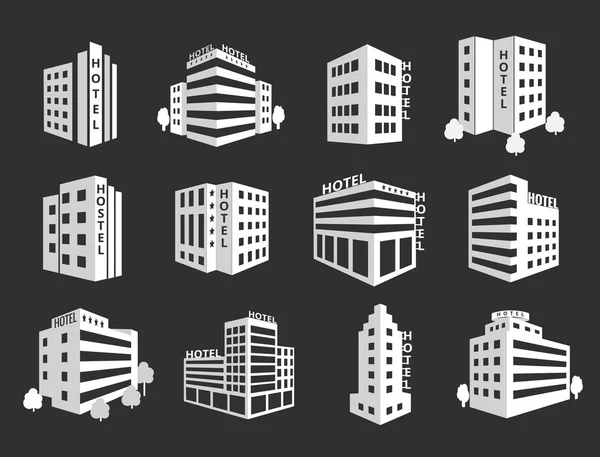 Vector set of hotel icons