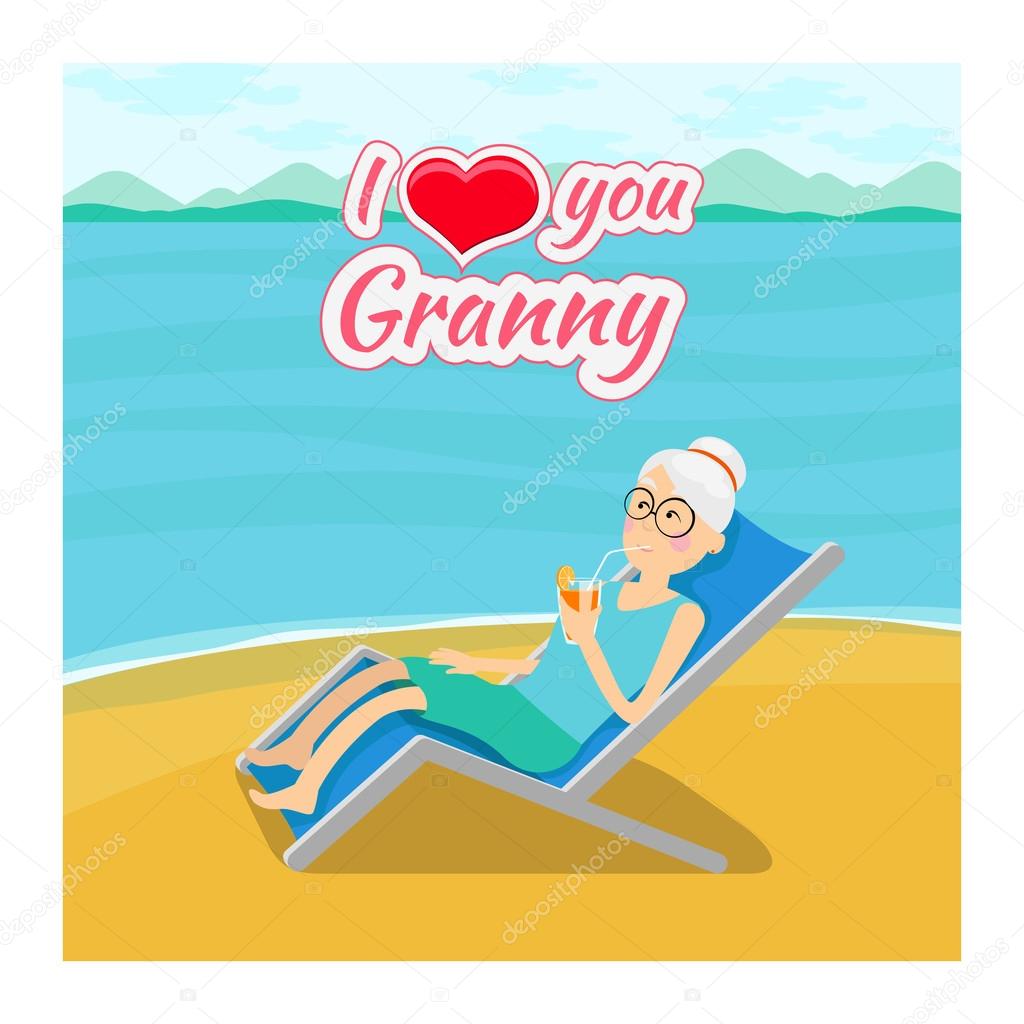 Download Vector grandparents day background. I love you grandma ...