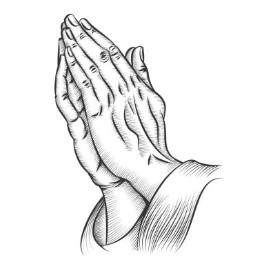 Praying hands vector