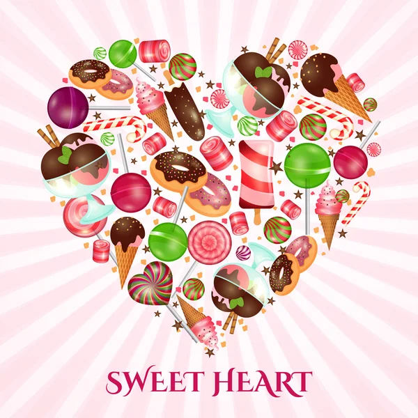 Sweet heart poster for sweet shop