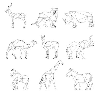 Download Geometric Giraffe Free Vector Eps Cdr Ai Svg Vector Illustration Graphic Art