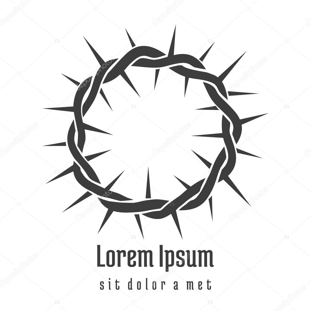 Crown of thorns vector. religious element. Free Vector