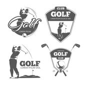 Vintage Golf Vektor Etiketten, Abzeichen und Embleme
