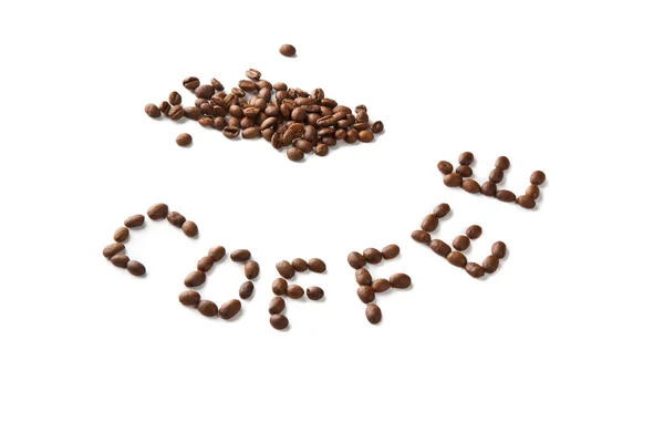 Coffee inscription isolated — Stock Photo, Image