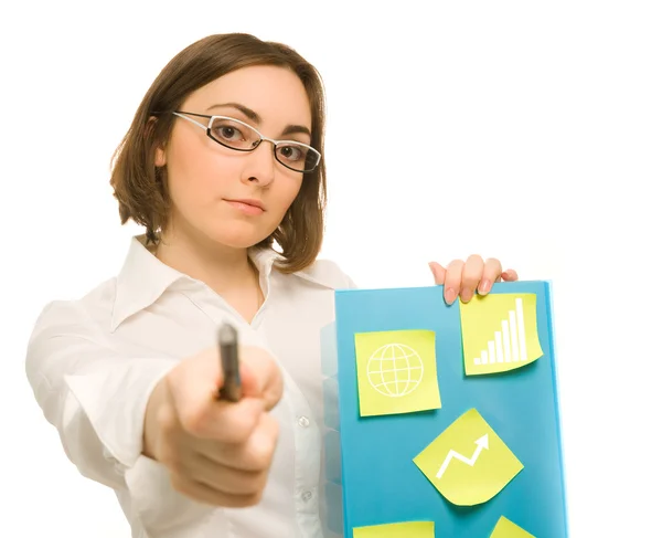 Picture of a young secretary — Stock Photo, Image