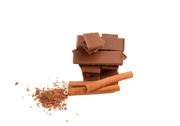 Imagem de canela e chocolate — Fotografia de Stock