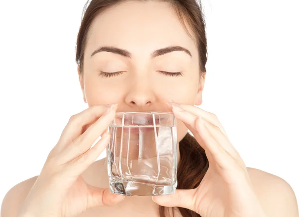 Imagen de mujer con un vaso de agua —  Fotos de Stock