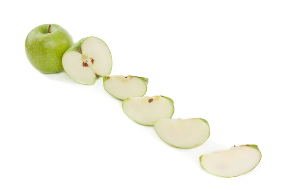 Sliced green apple — Stock Photo, Image