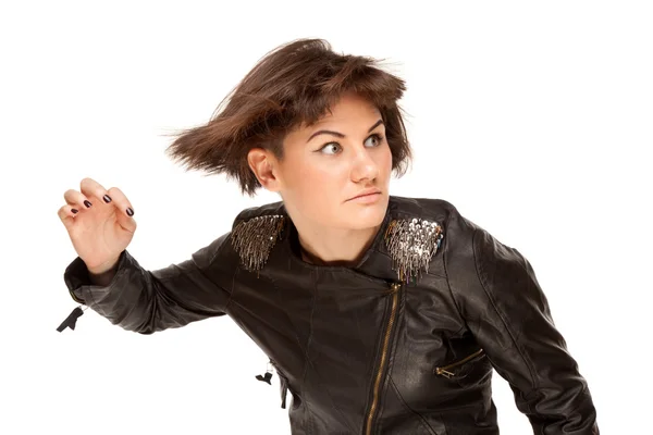 Imagen de una mujer elegante con el pelo ondulado — Foto de Stock