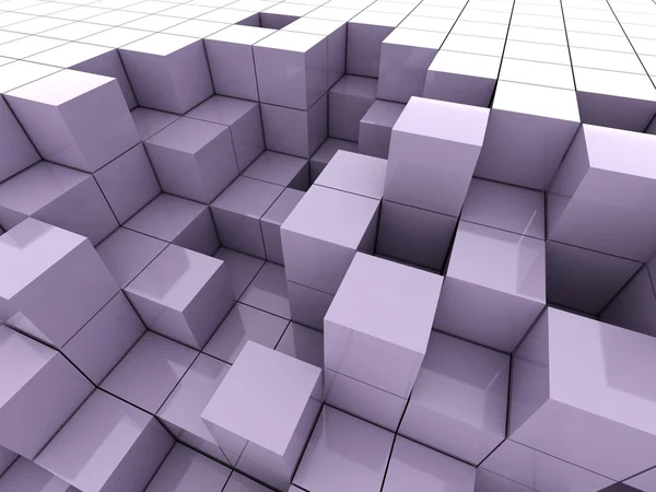 3d illustration of violet cubes — Stock Photo, Image