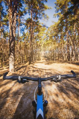 dağ bisikleti hızlı bisiklet üzerinde azalan tepeden aşağı.