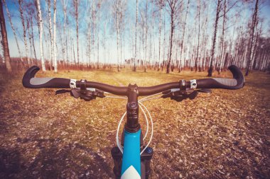 dağ bisikleti hızlı bisiklet üzerinde azalan tepeden aşağı.