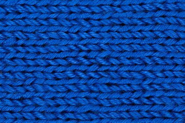 Mavi desenli örme kumaş