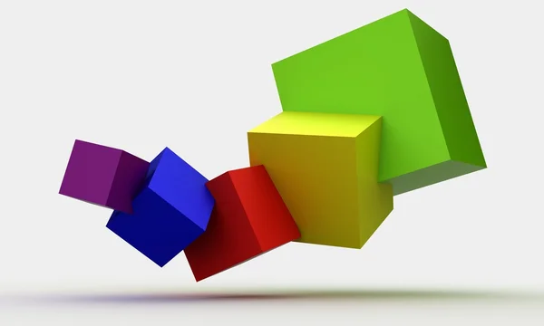 Colorful cubes 3D — Stock Photo, Image