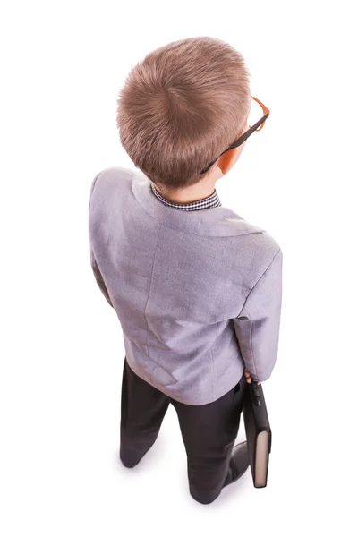 Boy in a suit isolated on the white — Stock Photo, Image