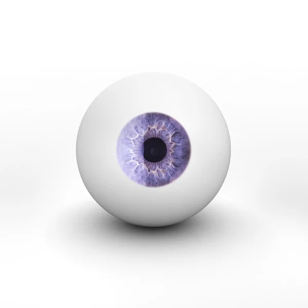 Eyeball with shadow on white background — Stock Photo, Image