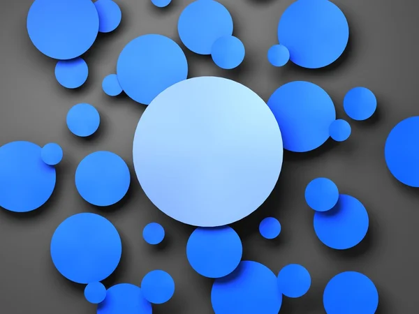Banner círculo azul com sombras de gota . — Fotografia de Stock