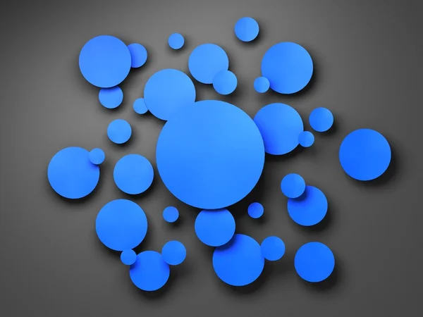 Blue circle banner with drop shadows. — Stock Photo, Image