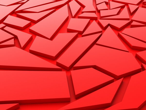 Red chaos mesh background 3D render