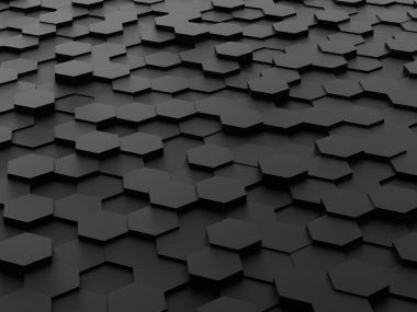 3d altıgen blok arka plan