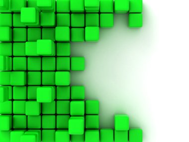 illüstrasyon yeşil küpler