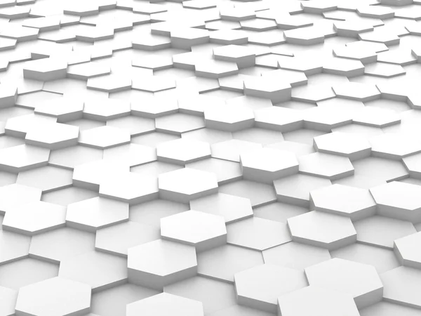 Background of 3d white hexagon blocks — Stock Photo, Image