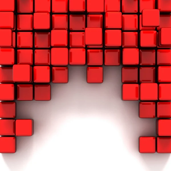 3d иллюстрация красных кубиков — стоковое фото