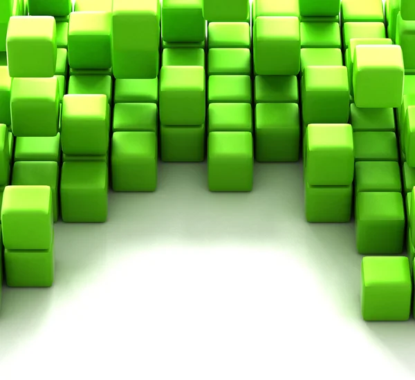 stock image 3d illustration of green cubes