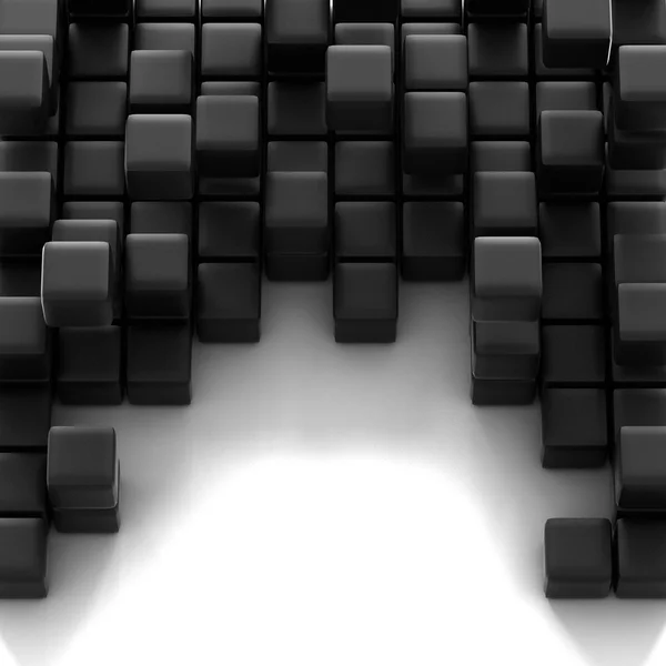 3d illustration of black cubes — Stock Photo, Image