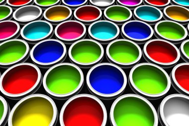 boya tenekeleri renk paleti