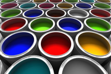 boya tenekeleri renk paleti