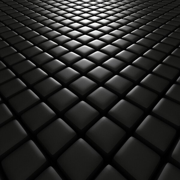 Abstract of 3d black cubes, blocks background
