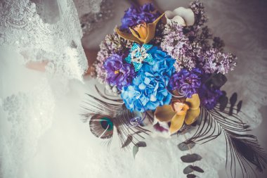 çiçek düğün buketi gelin beyaz arka plan üzerinde için