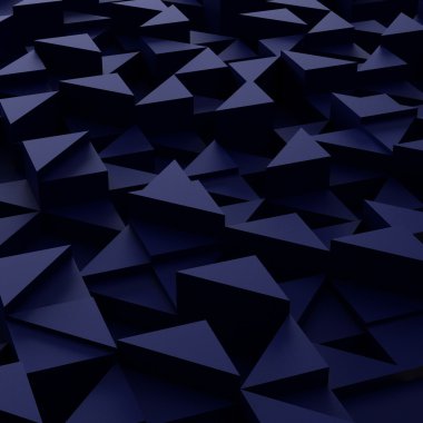 3d mavi üçgen blok arka plan