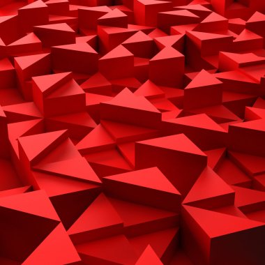 3d kırmızı üçgen blok arka plan