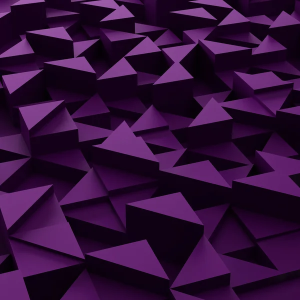 Hintergrund von 3d violetten Dreiecksblöcken — Stockfoto