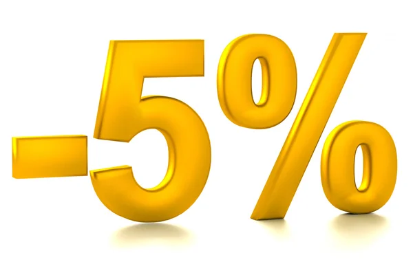 Percent off. Discount. 3D illustration — Stock Photo, Image