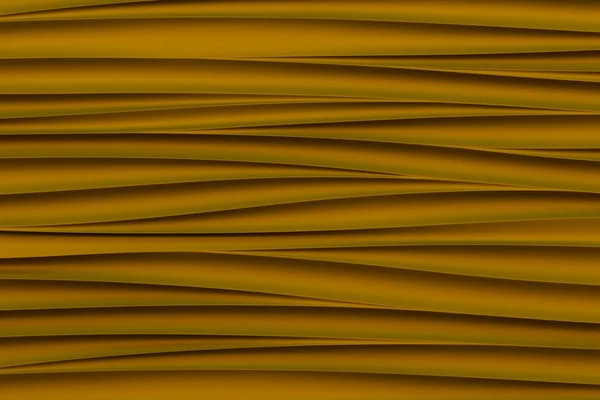Fond d'ondes abstraites 3D dorées — Photo